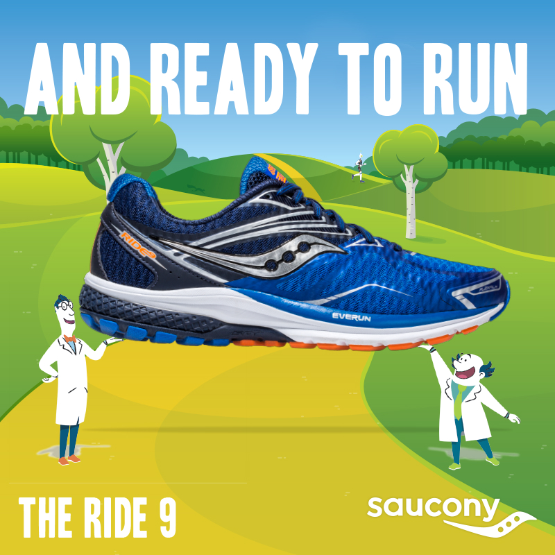 Saucony Womens Ride 9 Running Shoes 